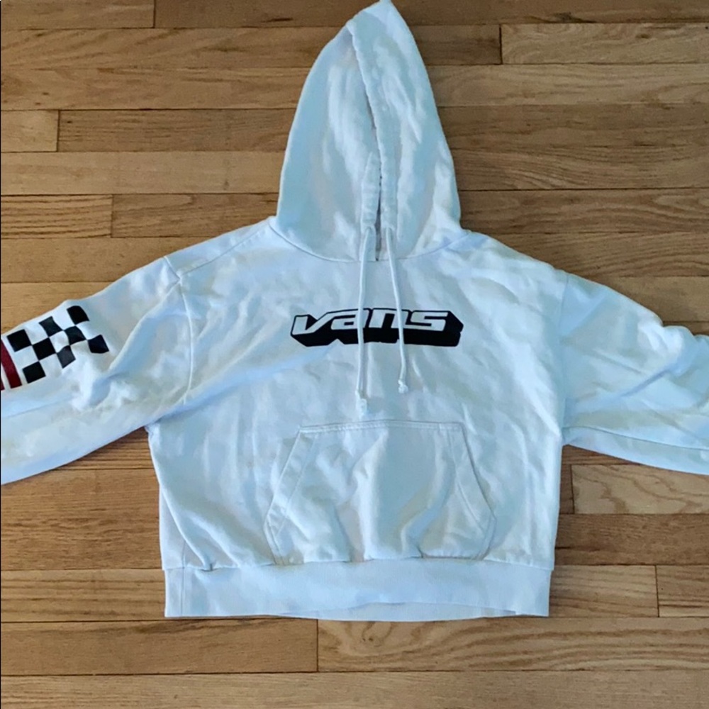 Vans Hi Perf White Crop Hoodie